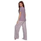 Beyond Comfort® Short Sleeve Pajama Set LILAC/LEOPARD