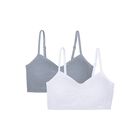 Seamless Comfort 2-Pack Bralette Tiffany Silver / White