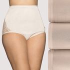 Perfectly Yours® Lace Nouveau Full Brief , 3 Pack FAWN/FAWN/FAWN