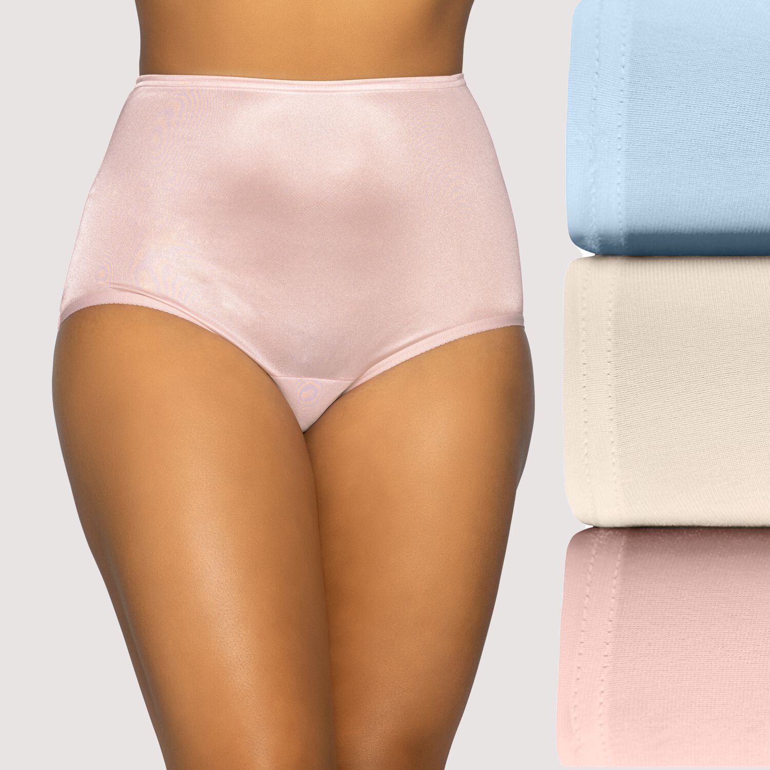 Perfectly Yours® Ravissant Tailored Full Brief , 3 Pack BLUE/CANDLEGLOW/PINK