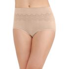 No Pinch No Show™ Seamless Brief Panty DAMASK NEUTRAL LACE