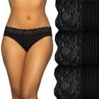 Flattering Lace® Bikini, 3 Pack BLACK/BLACK/BLACK
