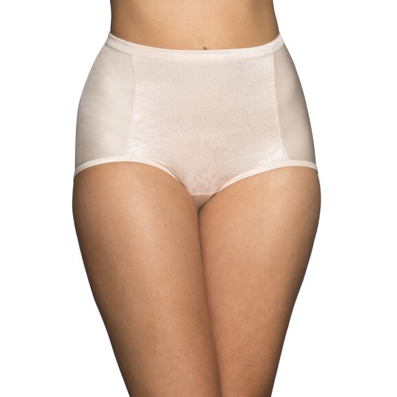 Smoothing Comfort™ Brief Panty with Lace CHAMPAGNE