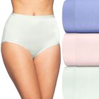 Body Caress Brief Panty, 3 Pack Iris Flower/Light Sage/Ballet Pink