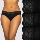 Flattering Lace® Bikini, 3 Pack BLACK/BLACK/BLACK