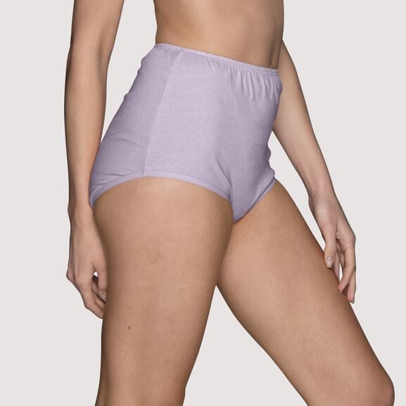 Perfectly Yours® Classic Cotton Full Brief, 3 Pack GENTLE LAVENDER/BAKED BLUSH/STAR WHITE