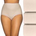 Perfectly Yours® Classic Cotton Full Brief, 3 Pack FAWN/FAWN/FAWN