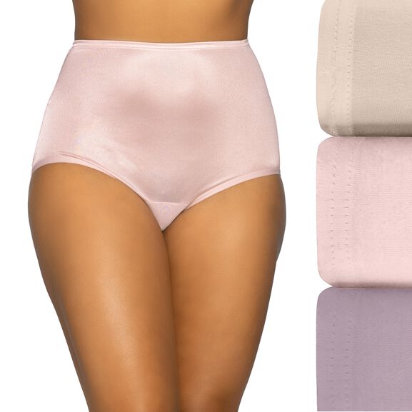 Perfectly Yours® Ravissant Tailored Full Brief Panty, 3 Pack FAWN/QUARTZ/FLOWER