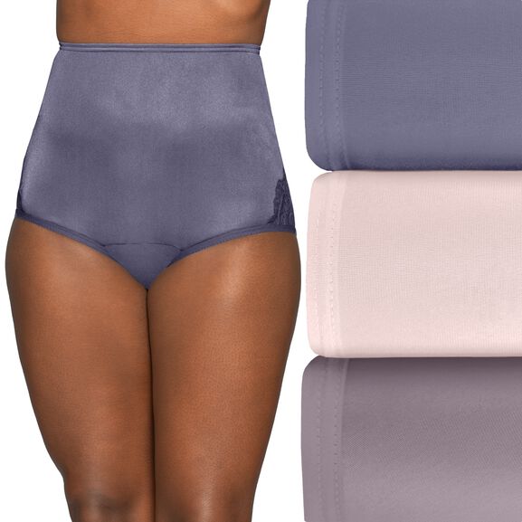 Perfectly Yours® Lace Nouveau Full Brief Panty, 3 Pack BLUE/QUARTZ/MAUVE