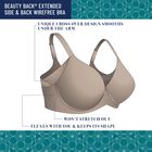 Beauty Back Full Figure Wireless Extended Side and Back Smoother Bra Star White
