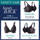 Beauty Back Full Figure Underwire Smoothing Bra with Lace Midnight Black
