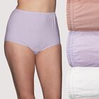Perfectly Yours® Classic Cotton Full Brief, 3 Pack GENTLE LAVENDER/BAKED BLUSH/STAR WHITE