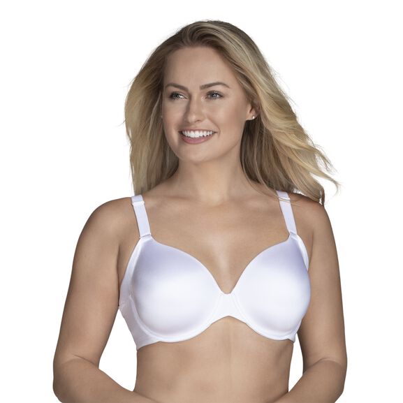 Beauty Back Full Figure Underwire Extended Side and Back Smoother Bra Star White