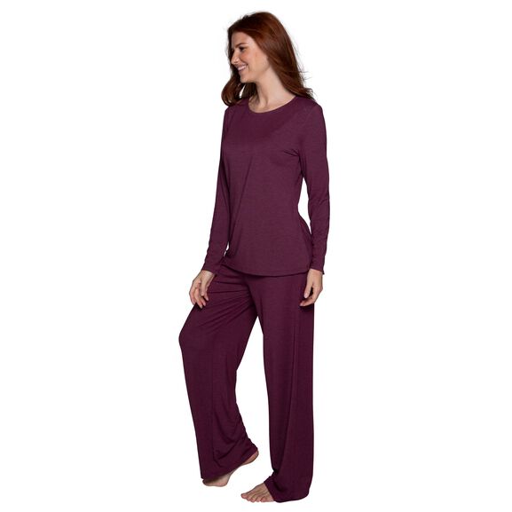 Beyond Comfort® Long Sleeve Pajama Set MAROON