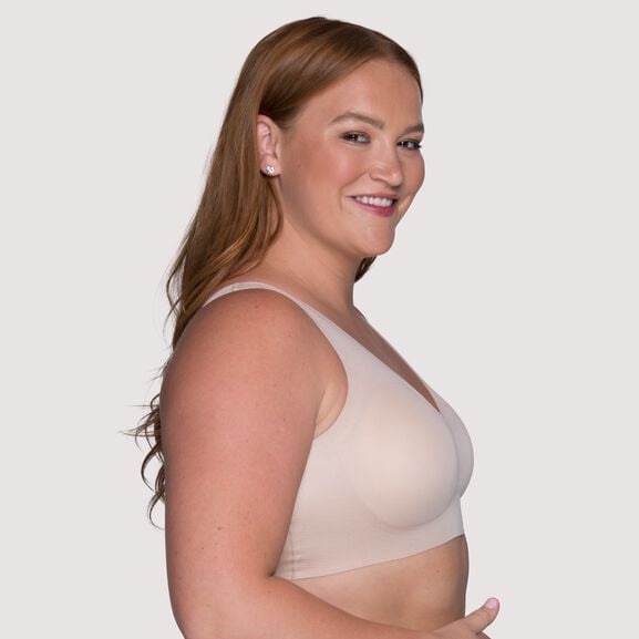 Beyond Comfort® Sleek and Smooth Simple Sizing Wireless Bra DAMASK NEUTRAL