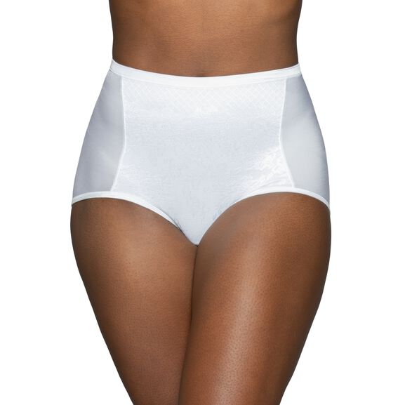 Smoothing Comfort™ Brief Panty with Lace STAR WHITE