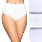 Comfort Where It Counts Brief Panty, 3 Pack Star White/Star White/Star White