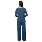Long Sleeve Pajama Set Deep Blue Heather