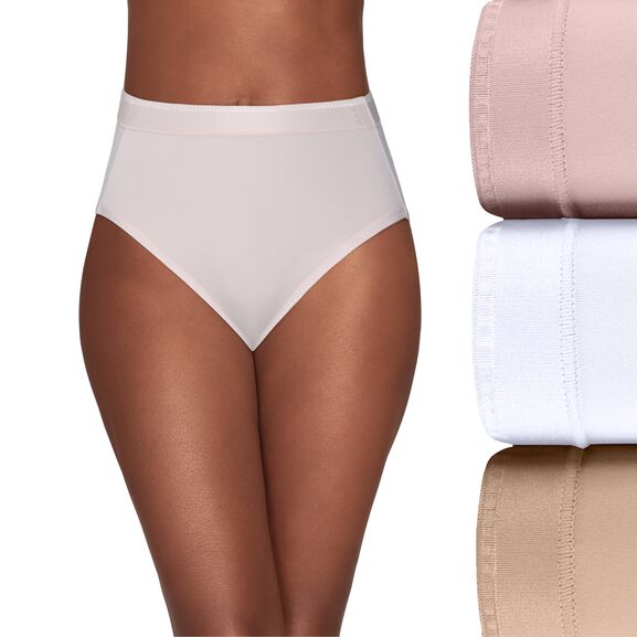Comfort Where It Counts Hi-Cut Panty, 3 Pack Sheer Quartz/Star White/Damask Neutral