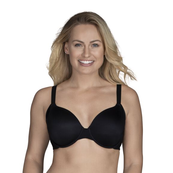 Beauty Back Full Figure Underwire Extended Side and Back Smoother Bra Midnight Black