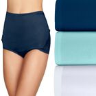 Perfectly Yours® Lace Nouveau Full Brief Panty, 3 Pack Ghost Navy/Azure Blue/Star White