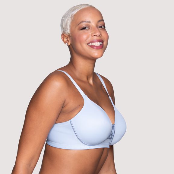 2 Pack Back Smoothing Wirefree Bra, Style: CN1511 - Navy Blue