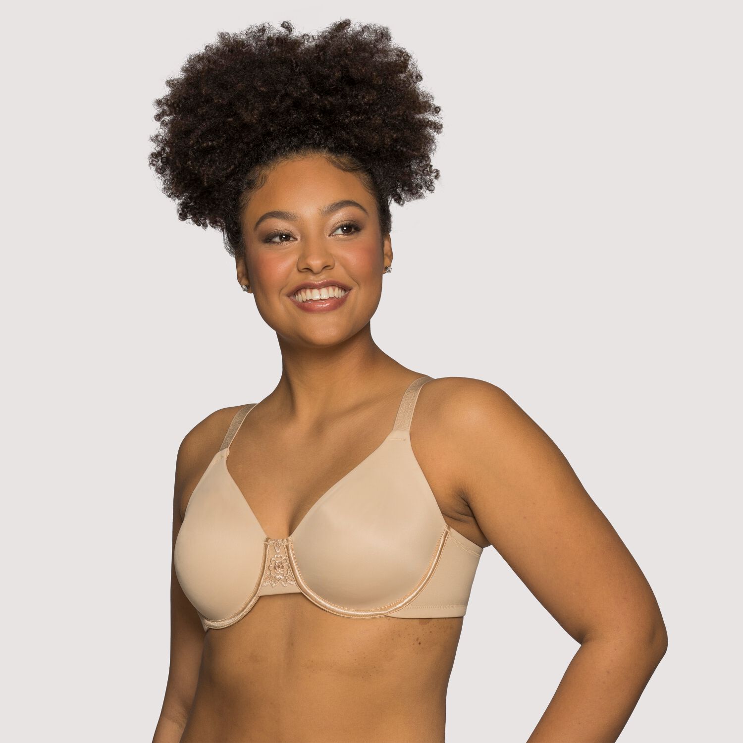 Lovely Jacquard front-fastening bra – bra with full coverage – Miss Mary