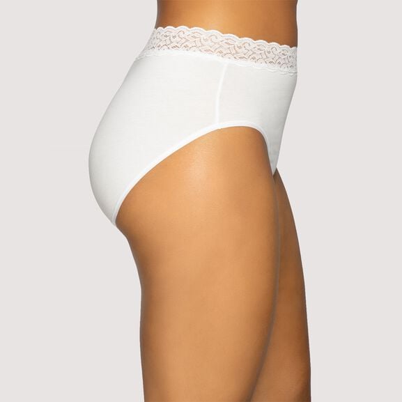 Flattering Lace® Cotton Stretch Brief STAR WHITE
