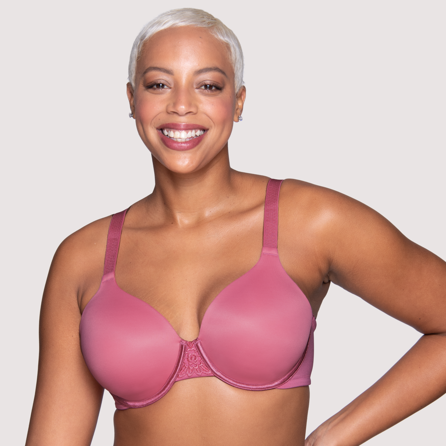 Full Figure Everyday Bras for Women Wireless Ultra-Thin Large Bust Bra  Ladies Bralettes, D to F Cups (Color : Skin, Size : 100/44F)